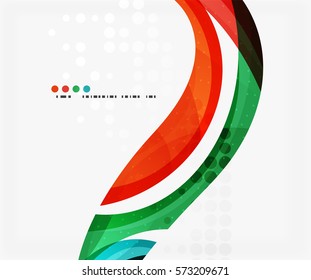 Colorful elegant flowing wave. Vector template background for workflow layout, diagram, number options or web design