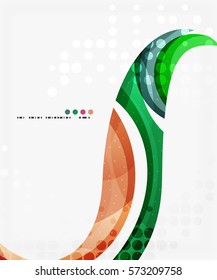 Colorful elegant flowing wave. Vector template background for workflow layout, diagram, number options or web design