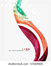 Colorida y elegante ola fluida. Fondo de plantilla de vector para diseño de flujo de trabajo, diagrama, opciones de número o diseño web