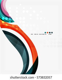 Colorida y elegante ola fluida. Fondo de plantilla de vector para diseño de flujo de trabajo, diagrama, opciones de número o diseño web