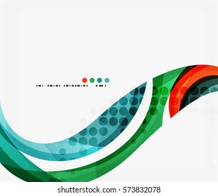 Colorful elegant flowing wave. Vector template background for workflow layout, diagram, number options or web design