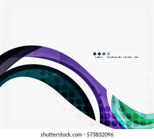 Colorful elegant flowing wave. Vector template background for workflow layout, diagram, number options or web design