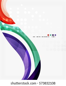 Farbige, elegante Welle. Vektorvorlagenhintergrund für das Workflowlayout, -diagramm, -nummeroptionen oder Webdesign
