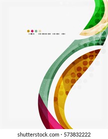 Colorful elegant flowing wave. Vector template background for workflow layout, diagram, number options or web design