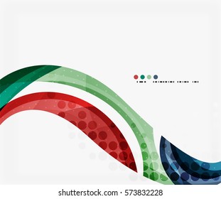 Colorful elegant flowing wave. Vector template background for workflow layout, diagram, number options or web design