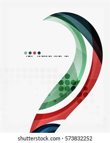 Colorful elegant flowing wave. Vector template background for workflow layout, diagram, number options or web design