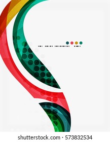Farbige, elegante Welle. Vektorvorlagenhintergrund für das Workflowlayout, -diagramm, -nummeroptionen oder Webdesign