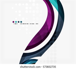 Colorful elegant flowing wave. Vector template background for workflow layout, diagram, number options or web design