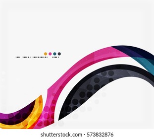 Colorful elegant flowing wave. Vector template background for workflow layout, diagram, number options or web design