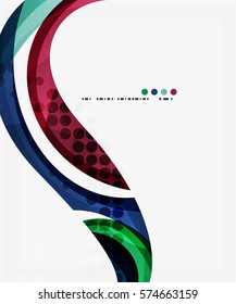 Colorful elegant flowing wave. Vector template background for workflow layout, diagram, number options or web design