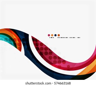 Colorful elegant flowing wave. Vector template background for workflow layout, diagram, number options or web design