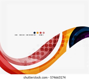 Colorful elegant flowing wave. Vector template background for workflow layout, diagram, number options or web design