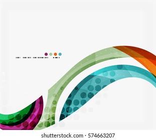 Colorful elegant flowing wave. Vector template background for workflow layout, diagram, number options or web design