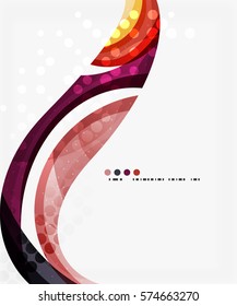 Colorida y elegante ola fluida. Fondo de plantilla de vector para diseño de flujo de trabajo, diagrama, opciones de número o diseño web