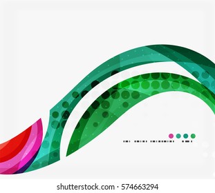 Colorful elegant flowing wave. Vector template background for workflow layout, diagram, number options or web design
