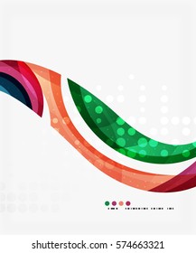 Colorida y elegante ola fluida. Fondo de plantilla de vector para diseño de flujo de trabajo, diagrama, opciones de número o diseño web