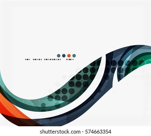 Farbige, elegante Welle. Vektorvorlagenhintergrund für das Workflowlayout, -diagramm, -nummeroptionen oder Webdesign