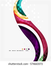 Colorful elegant flowing wave. Vector template background for workflow layout, diagram, number options or web design