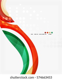 Farbige, elegante Welle. Vektorvorlagenhintergrund für das Workflowlayout, -diagramm, -nummeroptionen oder Webdesign