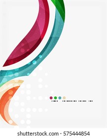 Colorful elegant flowing wave. Vector template background for workflow layout, diagram, number options or web design