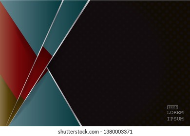 colorful elegant overlap background vector with Realistic overlap layer.