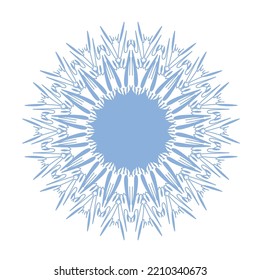 Colorful elegant snowflake. Vector illustration. 
