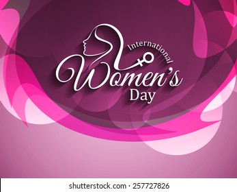 Colorful elegant vector background design for International Women's day. 