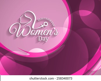 Colorful elegant vector background design for International Women's day.