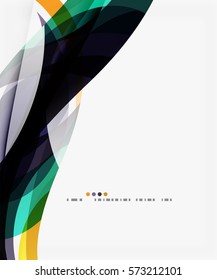 Colorful elegant wave creative layout. Vector template background for workflow layout, diagram, number options or web design