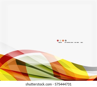 Decoración creativa de ondulaciones coloridas y elegantes. Fondo de plantilla de vector para diseño de flujo de trabajo, diagrama, opciones de número o diseño web