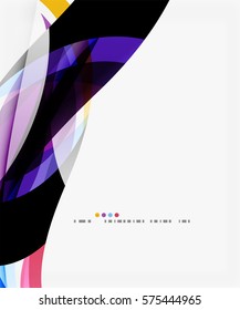 Colorful elegant wave creative layout. Vector template background for workflow layout, diagram, number options or web design
