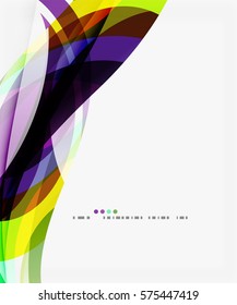 Colorful elegant wave creative layout. Vector template background for workflow layout, diagram, number options or web design