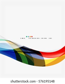Decoración creativa de ondulaciones coloridas y elegantes. Fondo de plantilla de vector para diseño de flujo de trabajo, diagrama, opciones de número o diseño web
