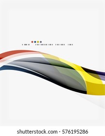 Decoración creativa de ondulaciones coloridas y elegantes. Fondo de plantilla de vector para diseño de flujo de trabajo, diagrama, opciones de número o diseño web