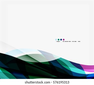 Colorful elegant wave creative layout. Vector template background for workflow layout, diagram, number options or web design