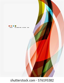 Decoración creativa de ondulaciones coloridas y elegantes. Fondo de plantilla de vector para diseño de flujo de trabajo, diagrama, opciones de número o diseño web
