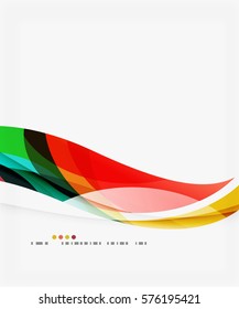 Decoración creativa de ondulaciones coloridas y elegantes. Fondo de plantilla de vector para diseño de flujo de trabajo, diagrama, opciones de número o diseño web