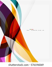 Decoración creativa de ondulaciones coloridas y elegantes. Fondo de plantilla de vector para diseño de flujo de trabajo, diagrama, opciones de número o diseño web