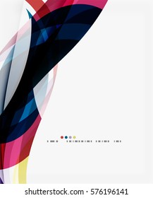 Colorful elegant wave creative layout. Vector template background for workflow layout, diagram, number options or web design