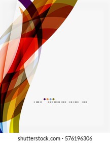 Colorful elegant wave creative layout. Vector template background for workflow layout, diagram, number options or web design