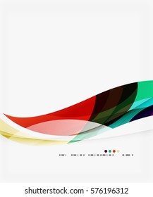 Colorful elegant wave creative layout. Vector template background for workflow layout, diagram, number options or web design