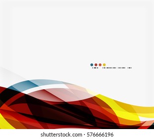 Colorful elegant wave creative layout. Vector template background for workflow layout, diagram, number options or web design