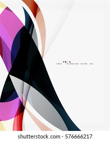 Colorful elegant wave creative layout. Vector template background for workflow layout, diagram, number options or web design