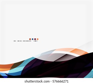 Colorful elegant wave creative layout. Vector template background for workflow layout, diagram, number options or web design
