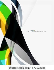 Colorful elegant wave creative layout. Vector template background for workflow layout, diagram, number options or web design