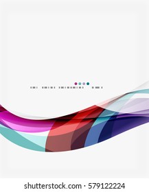 Colorful elegant wave creative layout. Vector template background for workflow layout, diagram, number options or web design