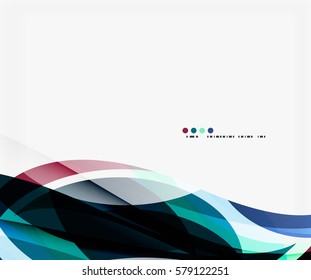 Colorful elegant wave creative layout. Vector template background for workflow layout, diagram, number options or web design