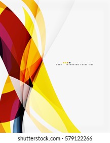 Colorful elegant wave creative layout. Vector template background for workflow layout, diagram, number options or web design