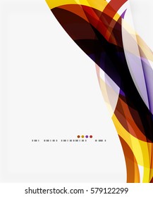 Decoración creativa de ondulaciones coloridas y elegantes. Fondo de plantilla de vector para diseño de flujo de trabajo, diagrama, opciones de número o diseño web