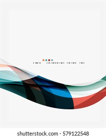 Colorful elegant wave creative layout. Vector template background for workflow layout, diagram, number options or web design